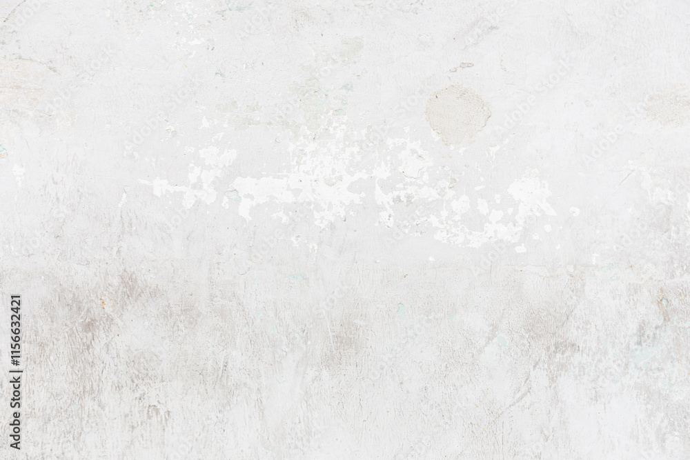 Obraz premium Grey brush paint limestone texture background in white light marble wall paper. Back wide concrete stone table top view floor plaster pattern granite bacground surface seamless cement wide panorama.