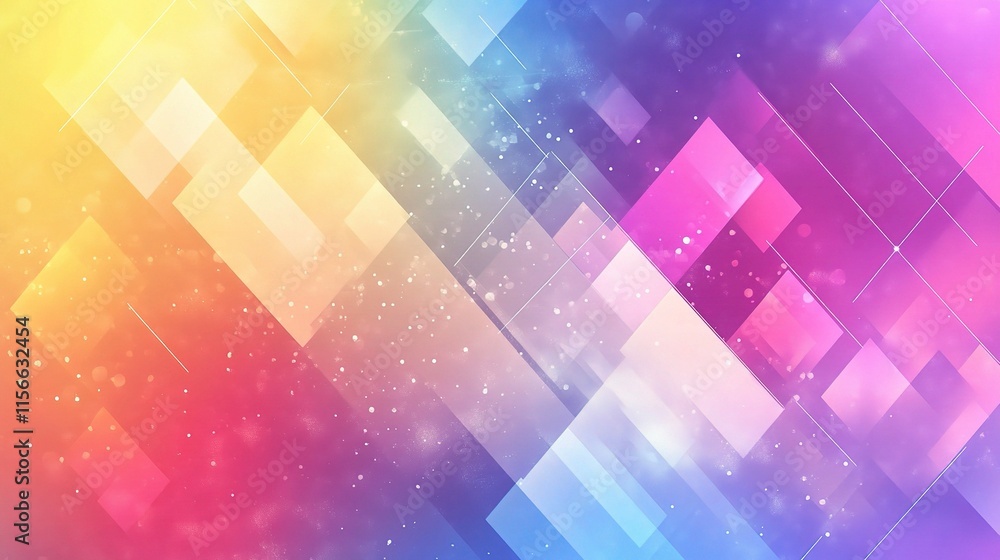 Colorful Abstract Geometric Grid Background with Blurred Elements Colorful Abstract Geometric Grid Background with Blurred Elements