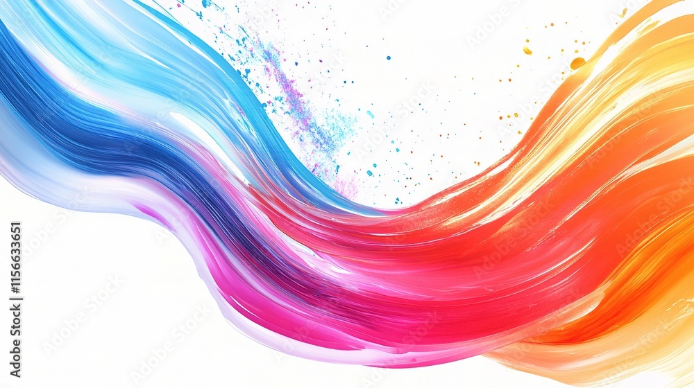 Colorful Abstract Paint Strokes with Vibrant Hues and Energy Colorful Abstract Paint Strokes with Vibrant Hues and Energy