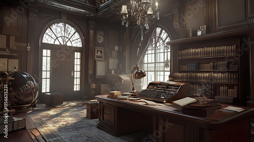 Vintage Study Room Interior Design