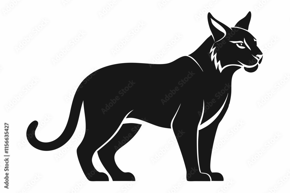 bobcat silhouette icon vector bobcat silhouette icon vector