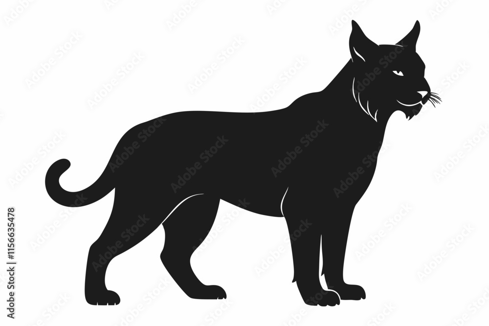 bobcat silhouette icon vector bobcat silhouette icon vector