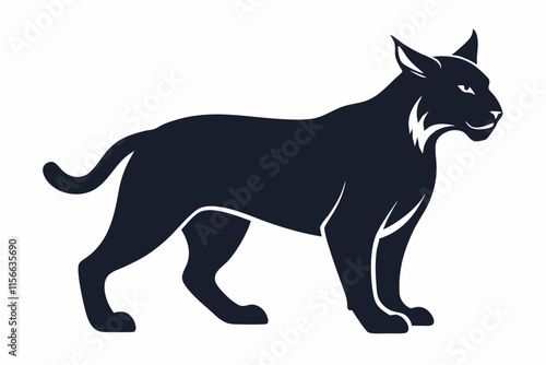 bobcat silhouette icon vector photo