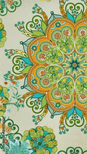 traditional art flower painting