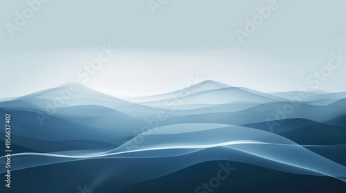 Abstract depiction of soft, flowing waves in shades of blue, evoking tranquility and depth.