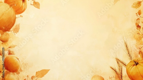 Autumn Harvest abstract background. Featuring rich oranges, reds, and browns. Highlighting abundance, nature, and the changing season. Ideal for fall harvest events photo