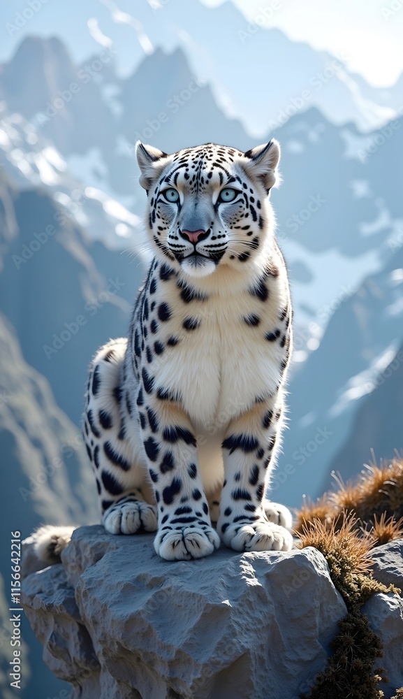 Obraz premium snow leopard in wild