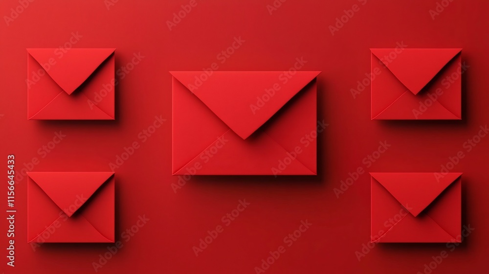 Abstractly layered red envelopes with a clean minimalistic design and a blank text field perfect for digital other creative projects Abstractly layered red envelopes with a clean minimalistic design and a blank text field perfect for digital other creative projects