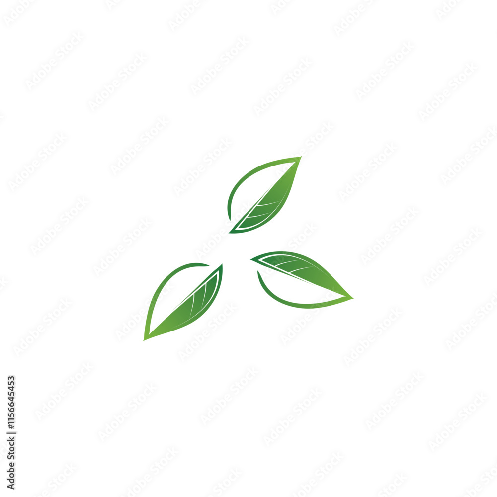 Leaf logo vector icon design template Leaf logo vector icon design template
