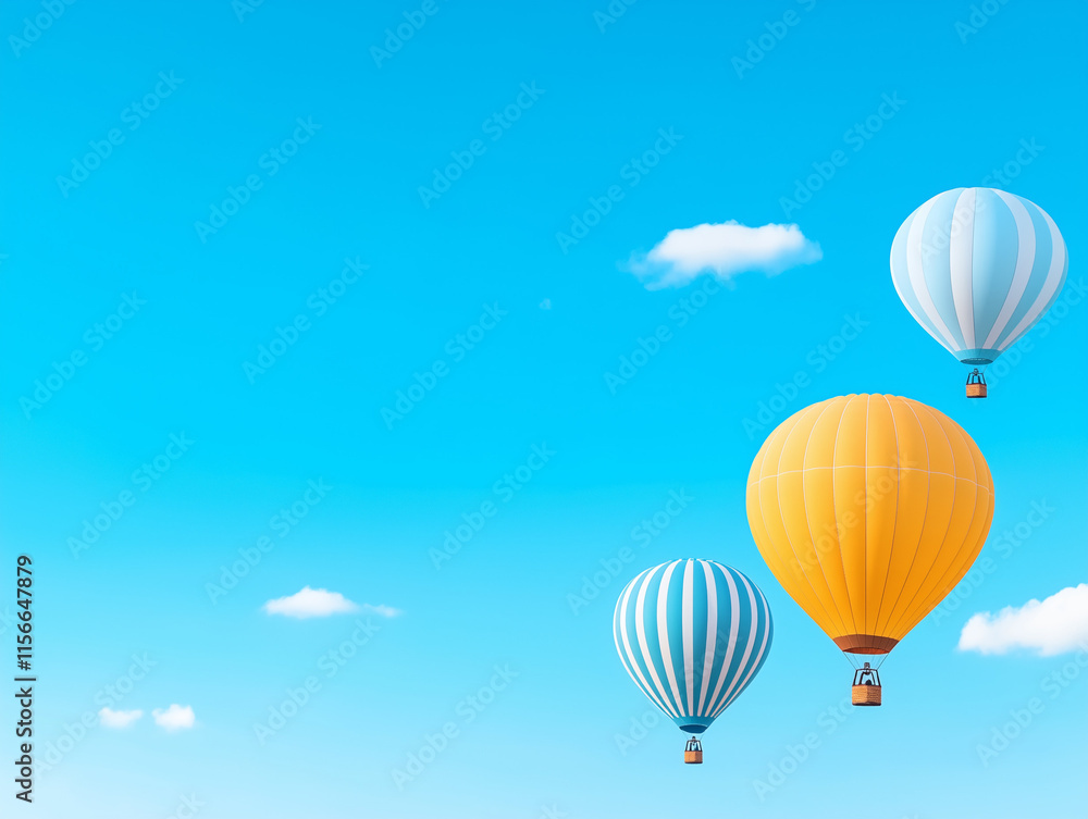 Fototapeta premium A Colorful Hot Air Balloon Festival Filling the Sky