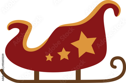 Santa Sleigh flat