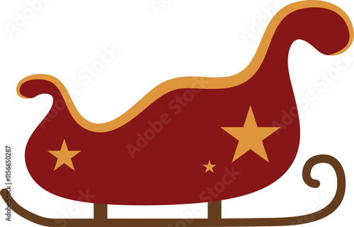 Santa Sleigh flat