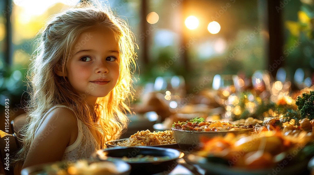 Setting the table for a warm family dinner as the sun sets, bringing joy and connection to mealtime Setting the table for a warm family dinner as the sun sets, bringing joy and connection to mealtime