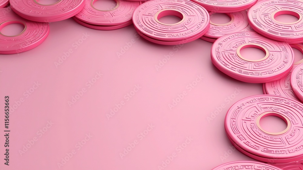 Elegant 3D of Circular Layout of Chinese Taels or Sycee Against Gradient Textured Background with Editable Space for Text or Graphic Overlay Elegant 3D of Circular Layout of Chinese Taels or Sycee Against Gradient Textured Background with Editable Space for Text or Graphic Overlay