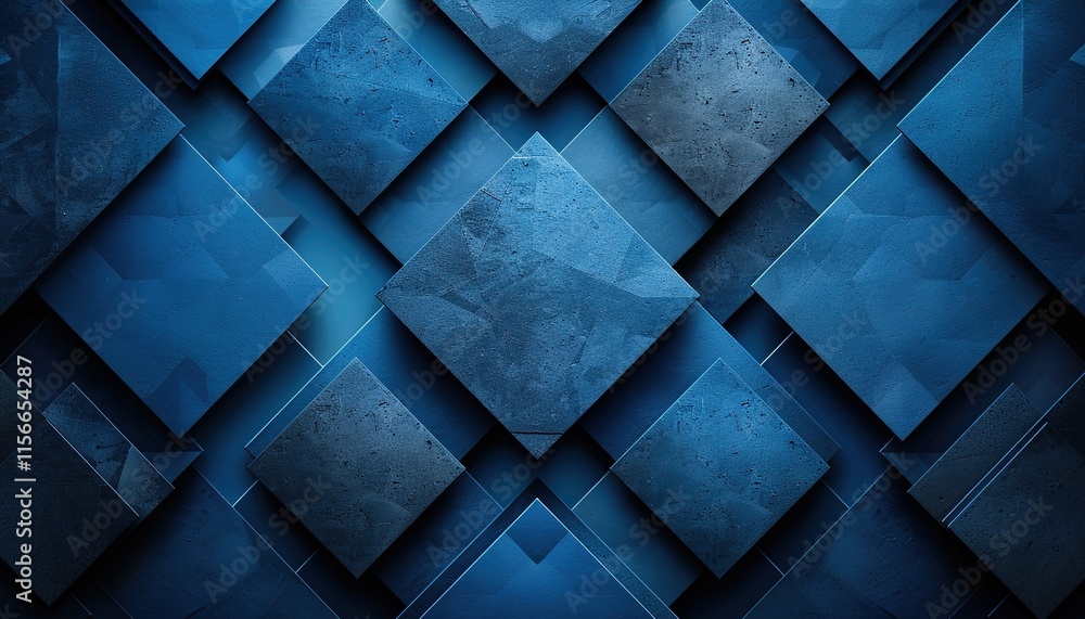 Obraz premium Abstract modern dark blue horizontal banner background with overlay geometric shapes layer 