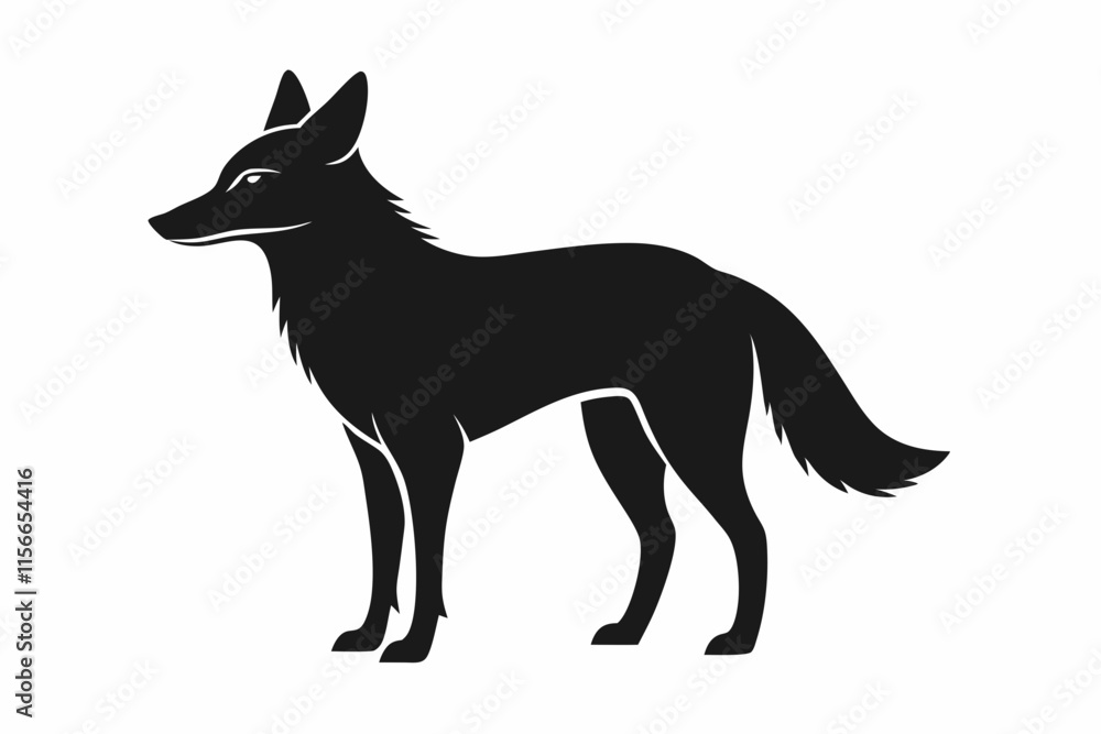 Fox silhouette icon vector Fox silhouette icon vector