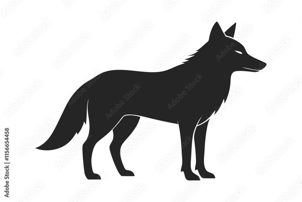Fox silhouette icon vector Fox silhouette icon vector