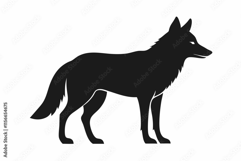 Fox silhouette icon vector Fox silhouette icon vector