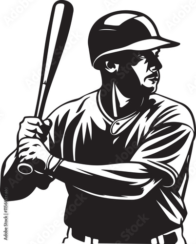 Baseball Player with Bat