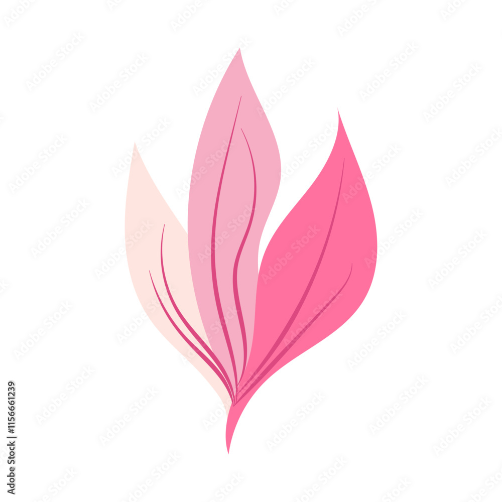 Fototapeta premium pink floral leaf ornament