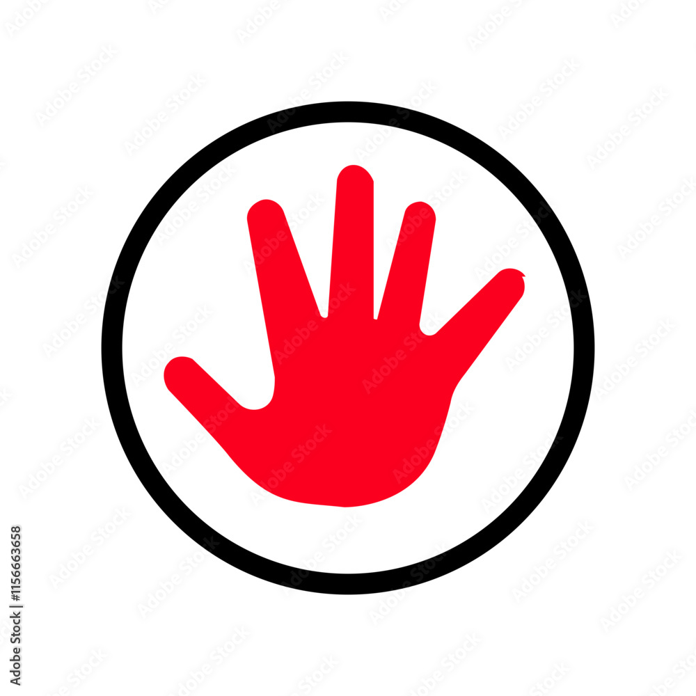 Obraz premium stop hand sign