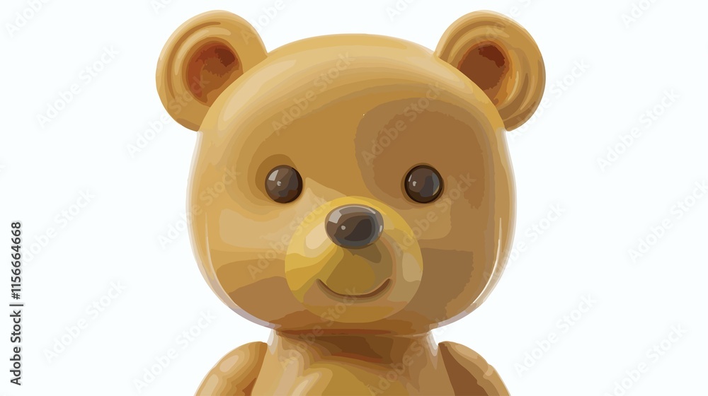 Adorable 3D Rendered Honey Bear Cub Portrait Closeup Image Adorable 3D Rendered Honey Bear Cub Portrait Closeup Image
