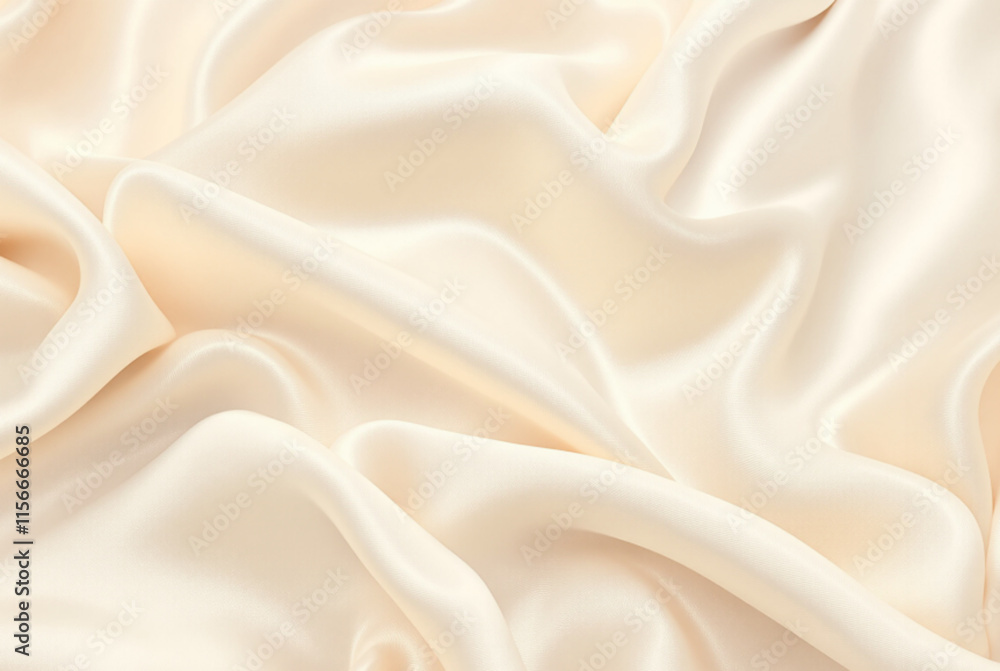 Obraz premium Realistic Beige Silk Background : Generative AI 