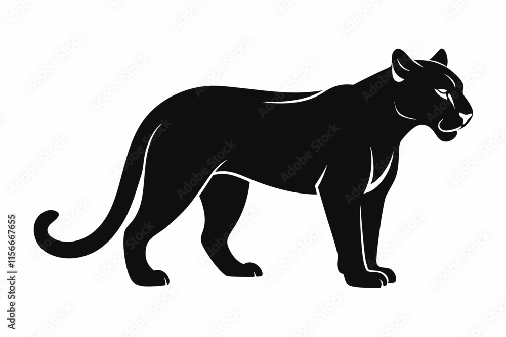 Obraz premium Cheetah silhouette icon vector