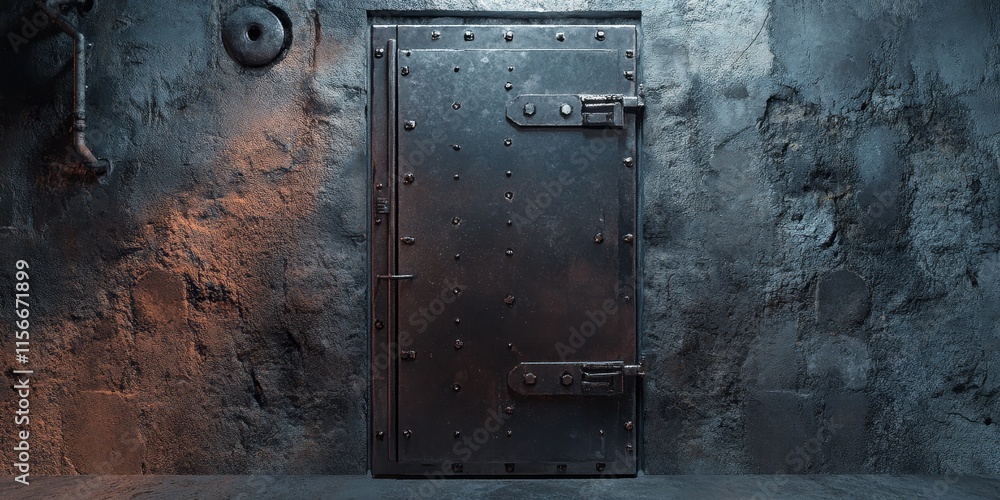 Steel armored hermetic door featured in a fortified shelter demonstrates robust design and security features. The steel armored hermetic door ensures maximum protection in emergency situations. Steel armored hermetic door featured in a fortified shelter demonstrates robust design and security features. The steel armored hermetic door ensures maximum protection in emergency situations.