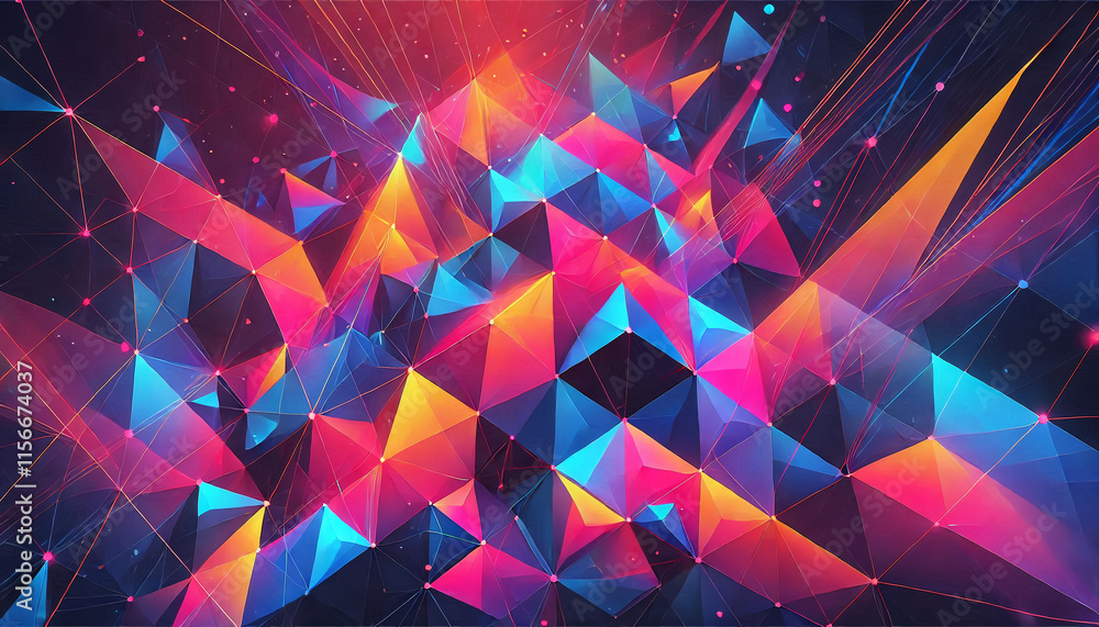 A vibrant abstract wallpaper with polygonal shapes in bright neon hues, creating a futuristic and bold vibe. A vibrant abstract wallpaper with polygonal shapes in bright neon hues, creating a futuristic and bold vibe.