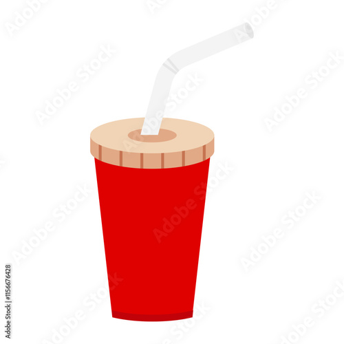 red plastic cup with straw