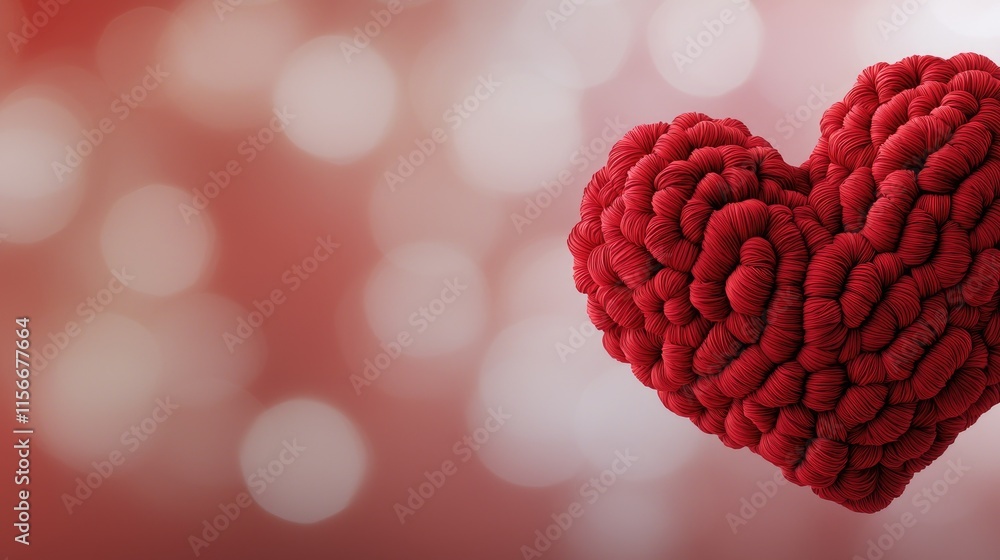 A textured red heart against a soft, blurred background, symbolizing love and affection. A textured red heart against a soft, blurred background, symbolizing love and affection.