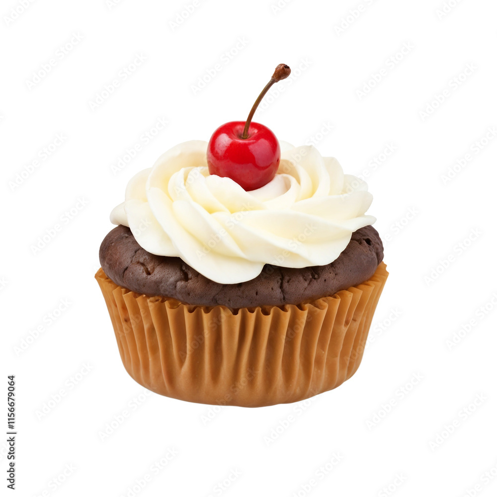 A chocolate cupcake A chocolate cupcake