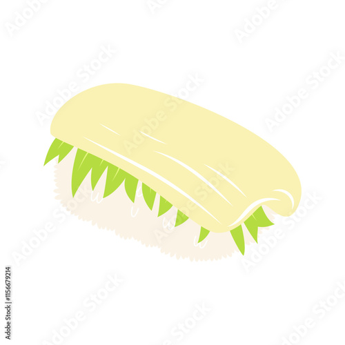 illustration of Tamago sushi isolated