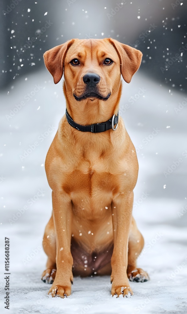 Dog handsome on the snow,generation AI Dog handsome on the snow,generation AI