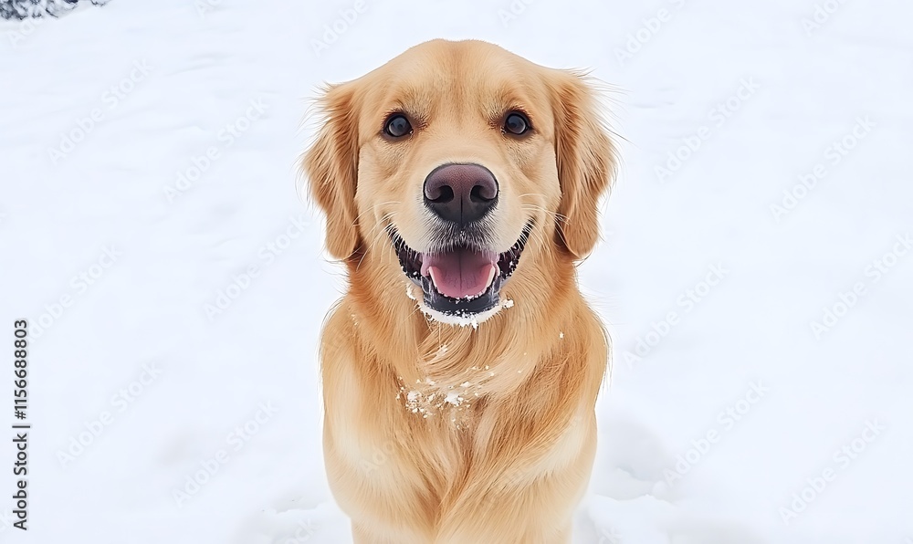 Dog handsome on the snow,generation AI Dog handsome on the snow,generation AI