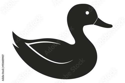 duck silhouette icon vector