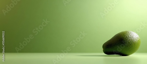 Fresh avocado on a vibrant green background with ample space for text or branding showcasing healthy eating and superfood concepts. photo