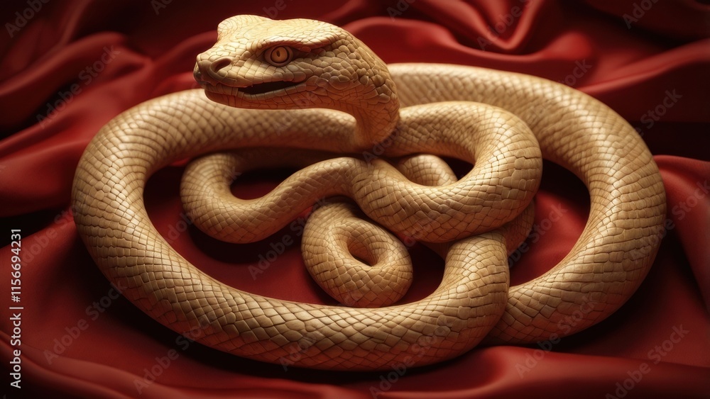 Obraz premium 2025 chinese wooden snake