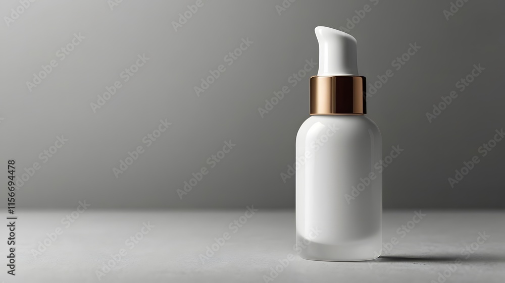 Stylish white empty skincare glass bottle branding mockup on white stone surface, beauty cosmetic container mockups advertising advertisement Stylish white empty skincare glass bottle branding mockup on white stone surface, beauty cosmetic container mockups advertising advertisement