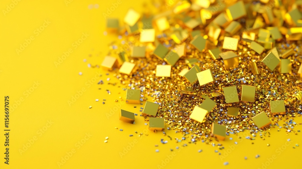Elegant golden metallic tael coins forming dynamic and festive shapes on a seamless blank background The has a contemporary and minimalist style perfect for financial business Elegant golden metallic tael coins forming dynamic and festive shapes on a seamless blank background The has a contemporary and minimalist style perfect for financial business