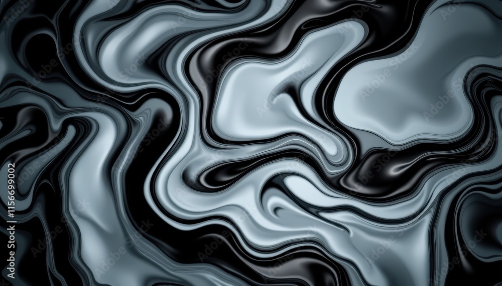 Abstract Swirling Black And Grey Liquid Design Abstract Swirling Black And Grey Liquid Design