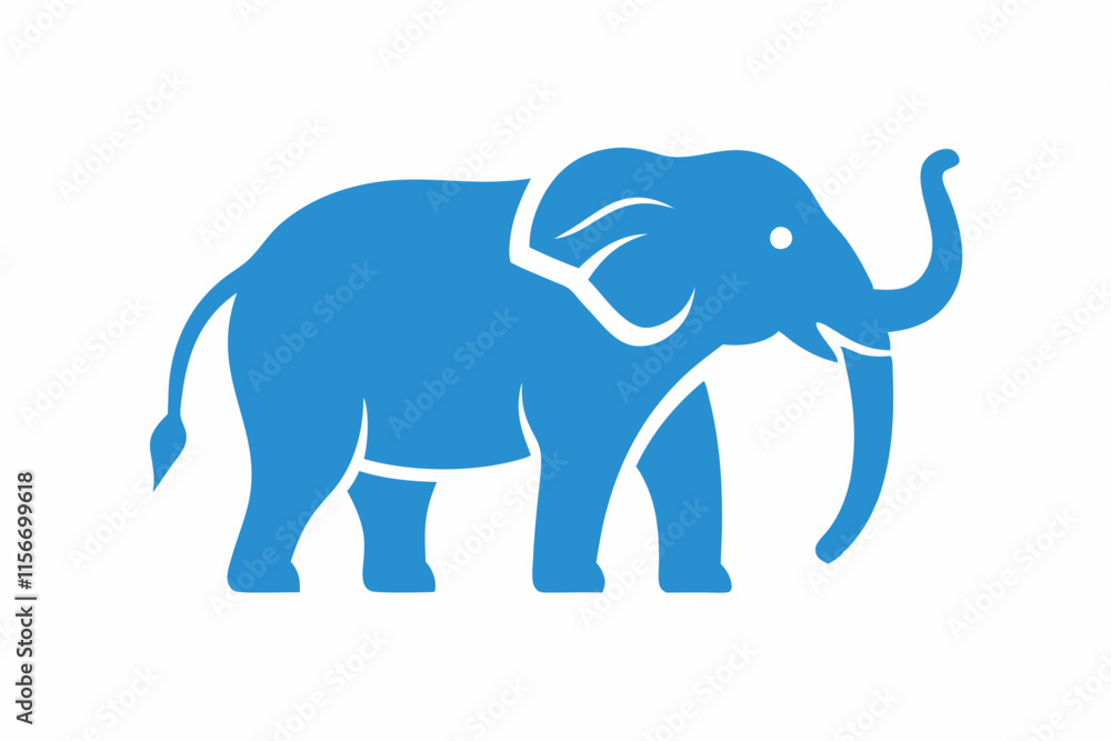 elephant silhouette icon vector elephant silhouette icon vector
