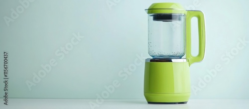 Wallpaper Mural Green Air Purifier Blender on a White Background with Ample Space for Custom Text or Branding in a Modern Kitchen Setting Torontodigital.ca