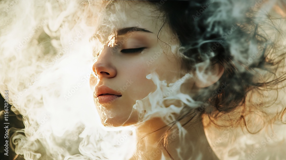 Serene Smoke: A Portrait of Tranquility Serene Smoke: A Portrait of Tranquility