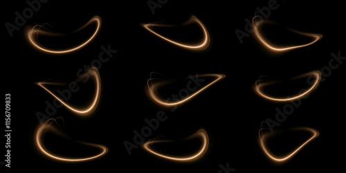 
Gold neon ring. Glowing circle.