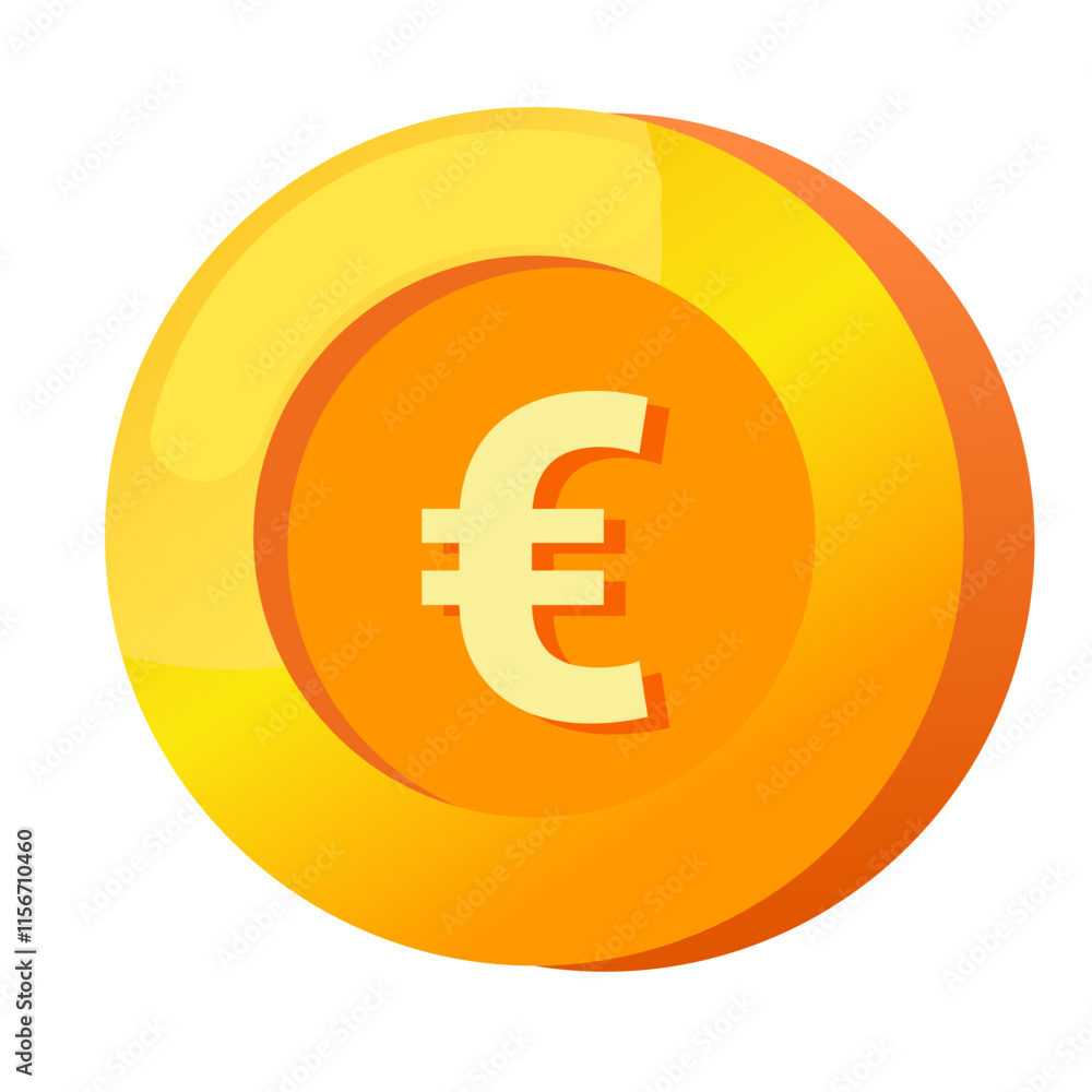 euro sign icon gold gradient 3D vector illustration coin currency money euro sign icon gold gradient 3D vector illustration coin currency money