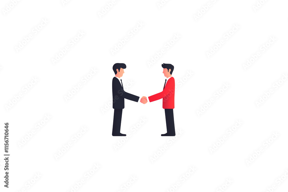 Two individuals shaking hands, representing agreement, partnership, or collaboration. Two individuals shaking hands, representing agreement, partnership, or collaboration.