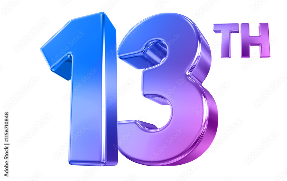 13 Year Anniversary Gradient Number 13 Year Anniversary Gradient Number