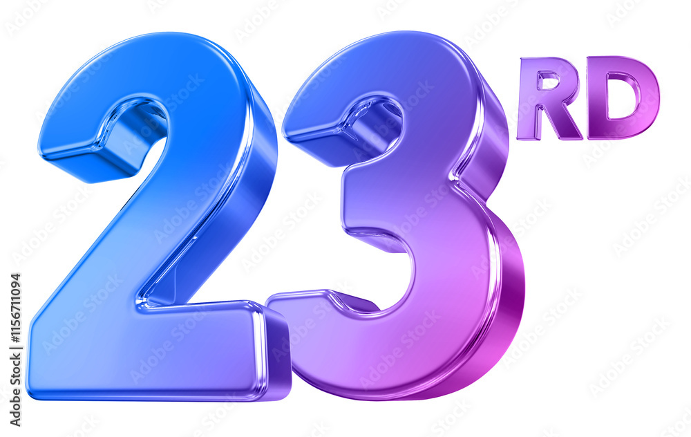 23 Year Anniversary Gradient Number 23 Year Anniversary Gradient Number